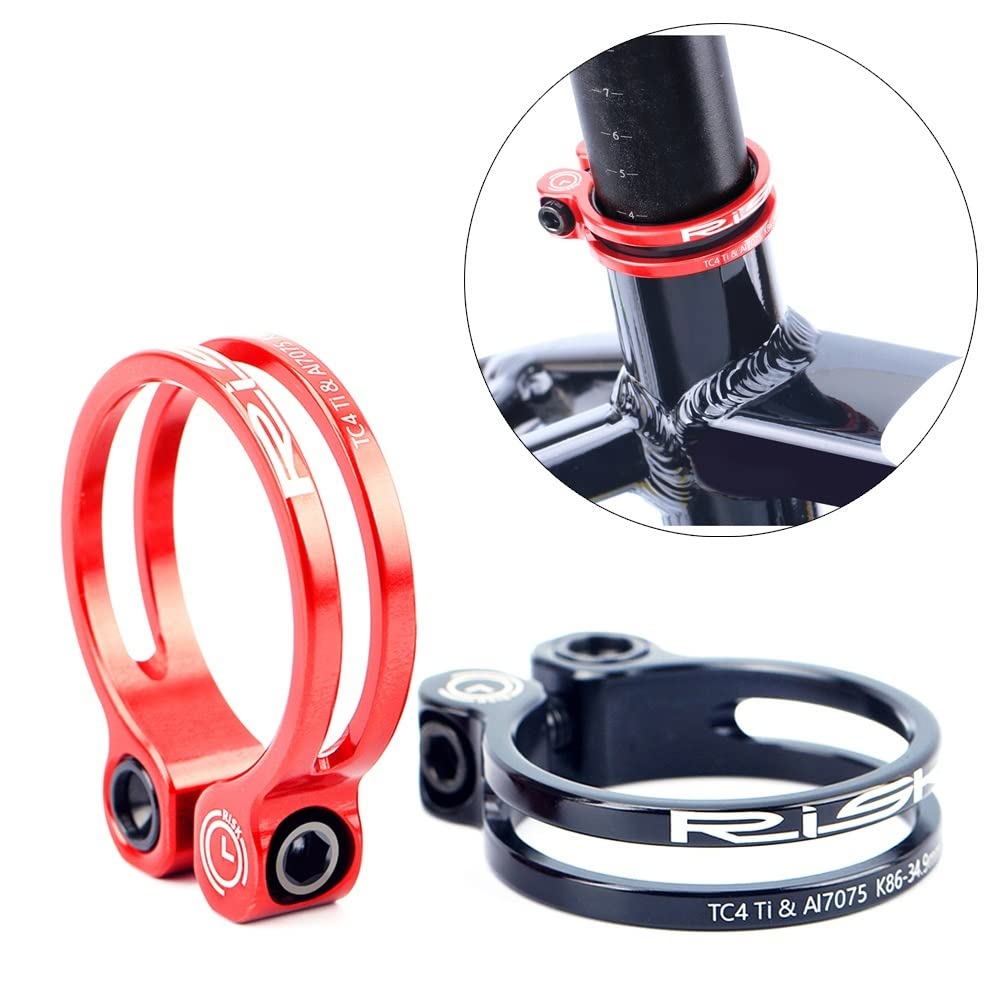 Morsetto Sella Bici 1 Pz A Sgancio Rapido 31.8mm 34.9mm Lega di Alluminio Strada Mountain Bicicletta Reggisella Reggisella Morsetto Collare Con Bullone In Titanio Collarino Reggisella (Misurare : 31.