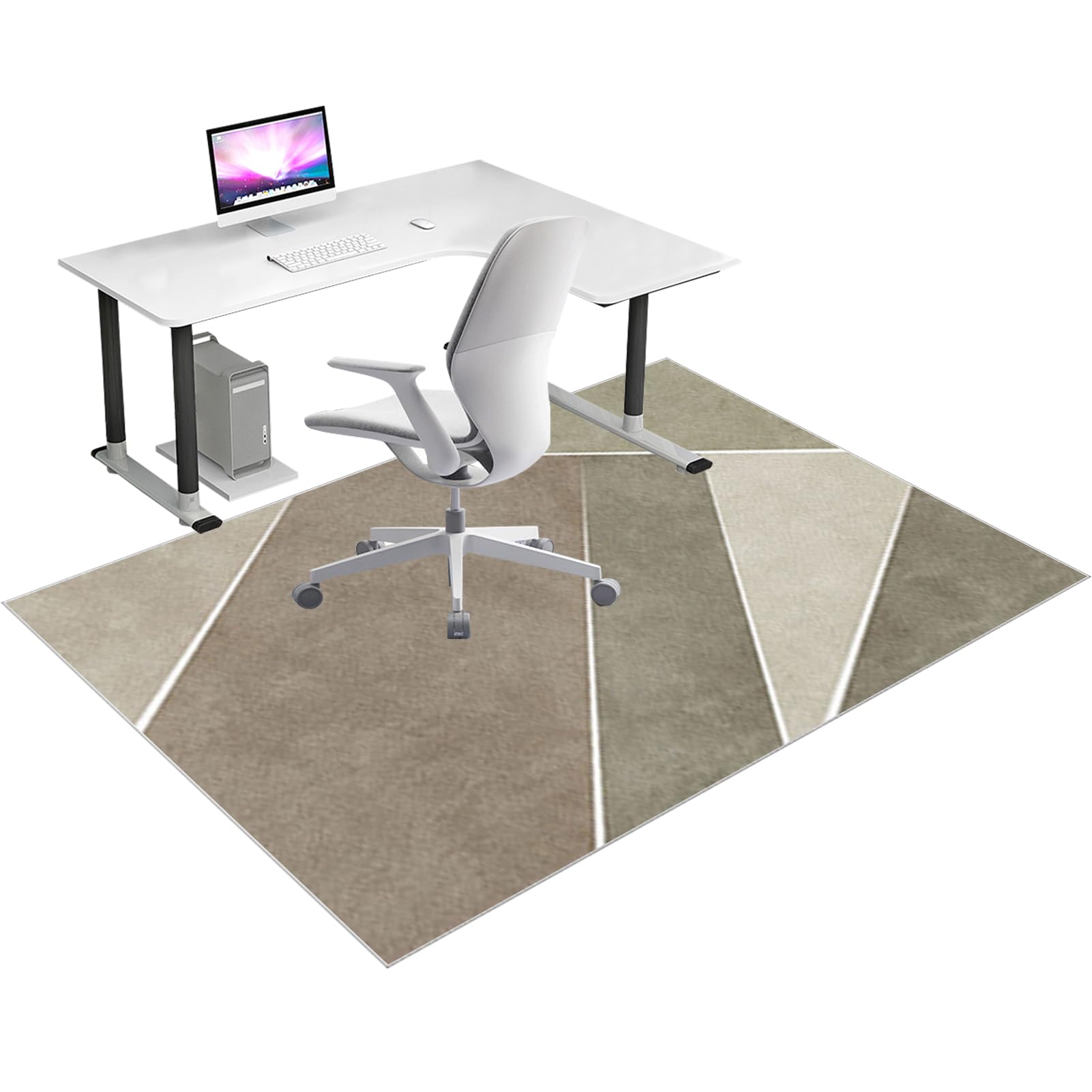 Hard Floor Protection Mat, Office Chair Mat for Hardwood/Tile Floor, Computer Gaming Chair Mat, Under Desk Office Gaming Rug, Carpet Protector Chair Mat Easy-Clean Floor Protector Mat 90 x 120 cm