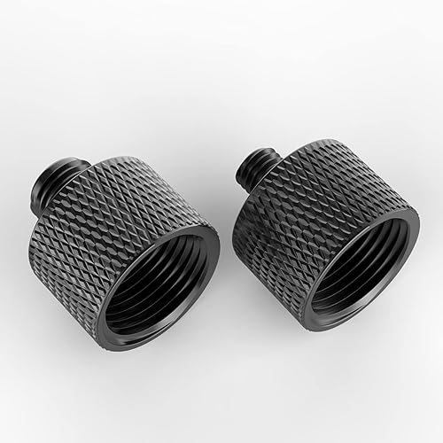 Miniatura 2 de Donuts Adaptador de soporte de micrófono 58 a 38 y 58 a 14 adaptador de rosca de micrófono Combo Pack para soportes y soportes de micrófono, paquete