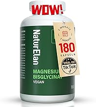 Magnesium Bisglycinate Capsules - 300 mg Magnesium per Daily Dose, 180 Vegan Capsules, Premium: Chelated Magnesium Glycinate, High Dose