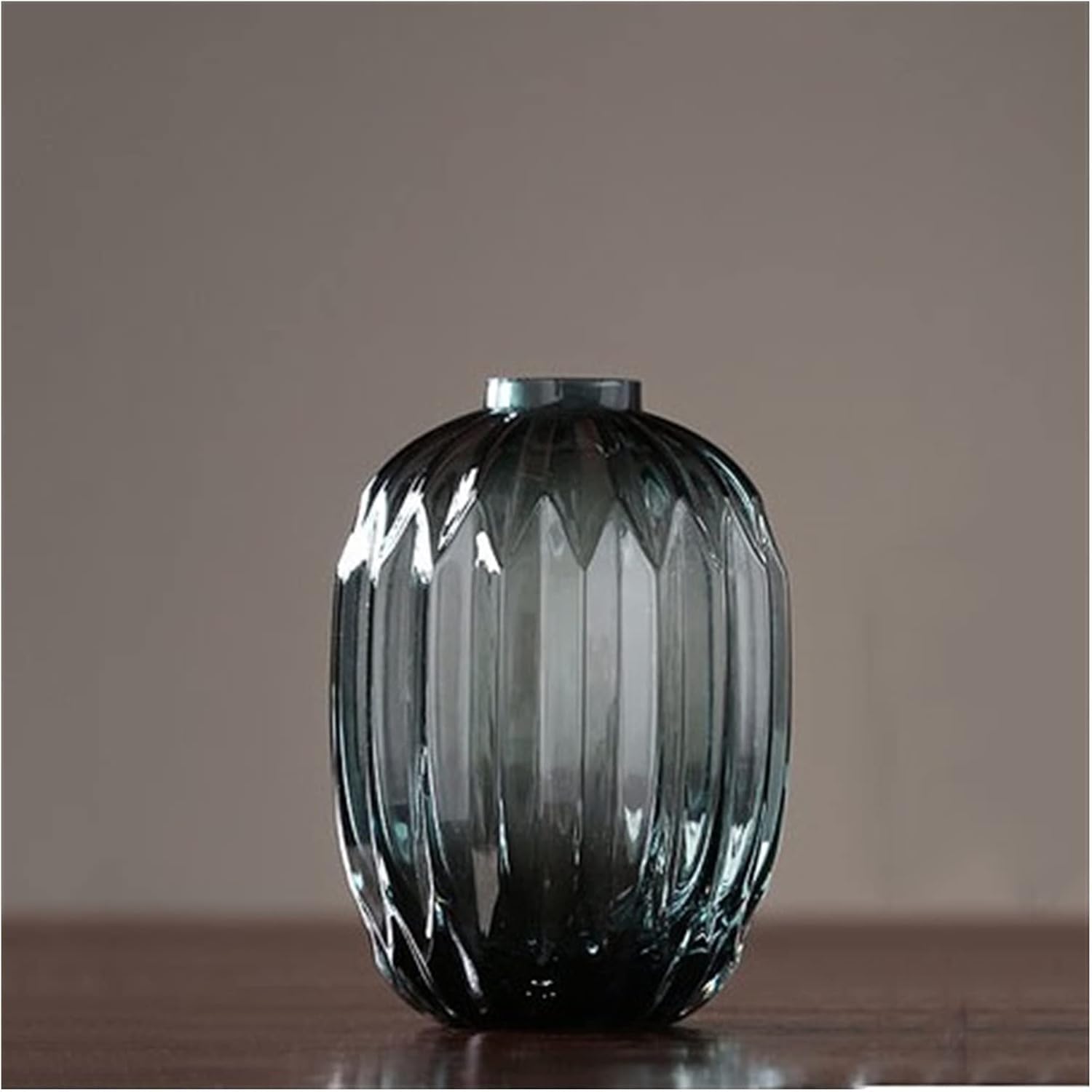 Vase Transparent Glass Vase Plant Crystal Modern Decoration Luxe Nordic Vase Dry Flower Hydroponics Wazon Table Decoration BI50VS Suitable for dining and living room home decoratio(Medium)