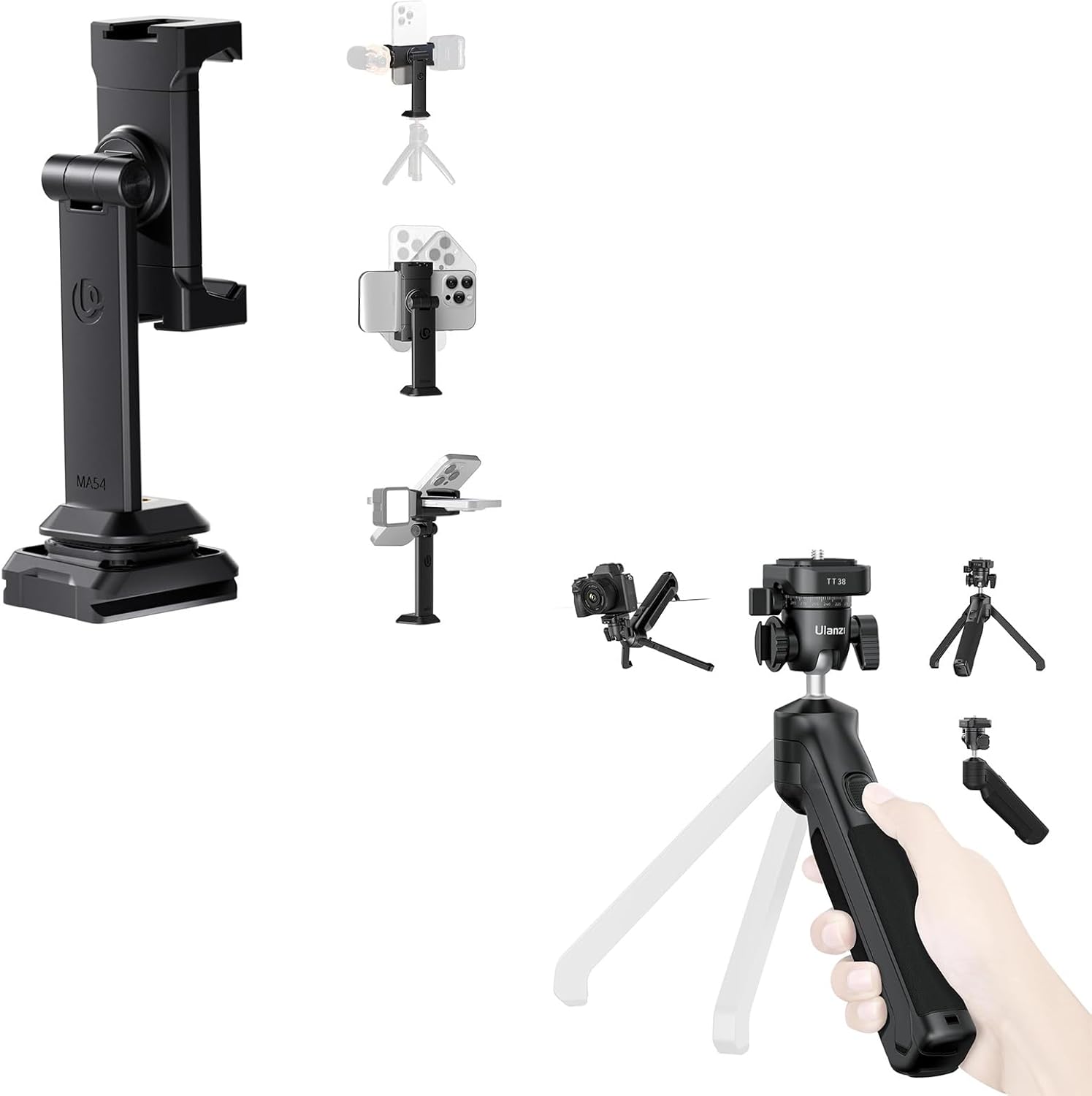 ULANZI MA54 Cell Phone Holder with TT38 Table Tripod