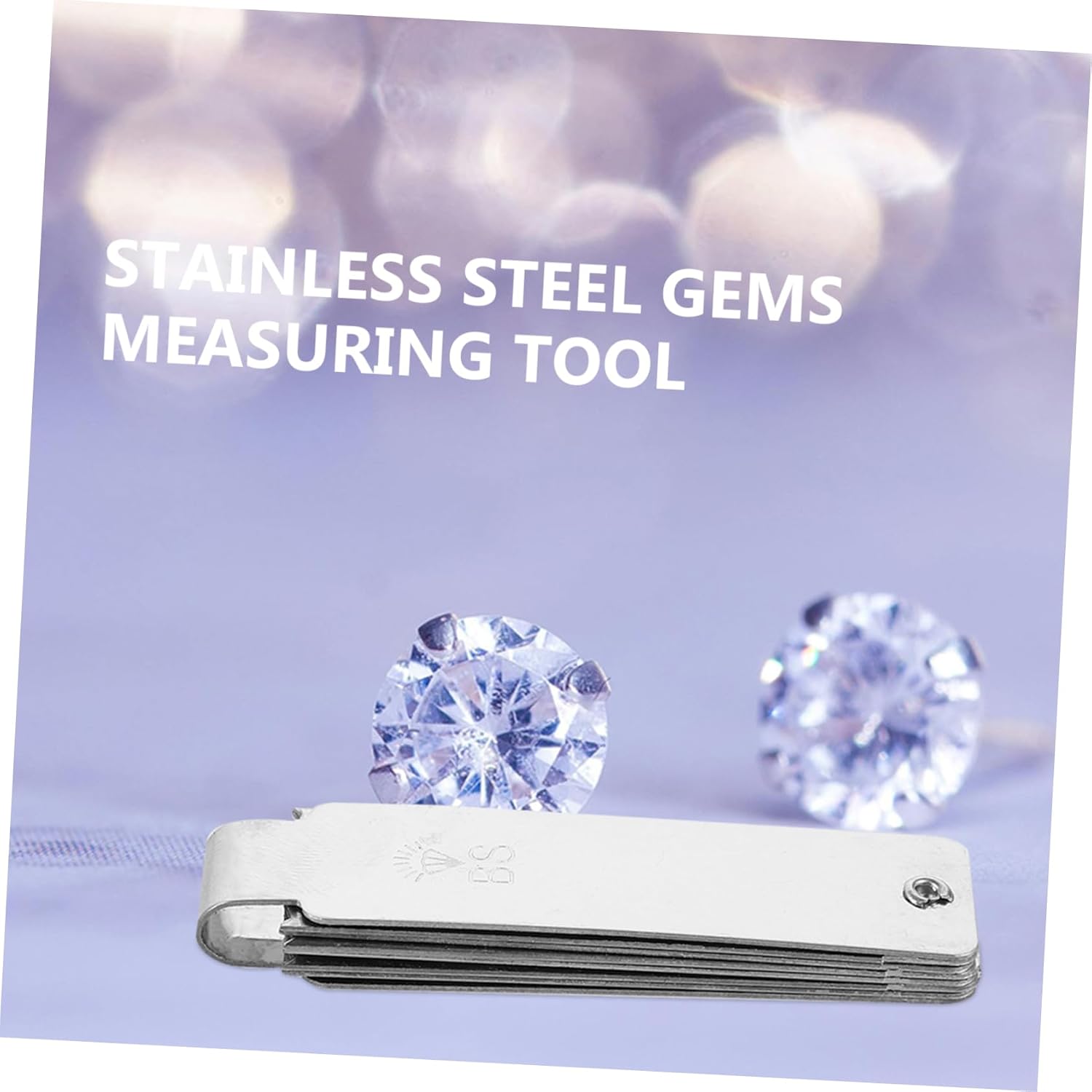 Portable Gem Measure Tool, Stainless Steel Stone Gauge for DIY Craft