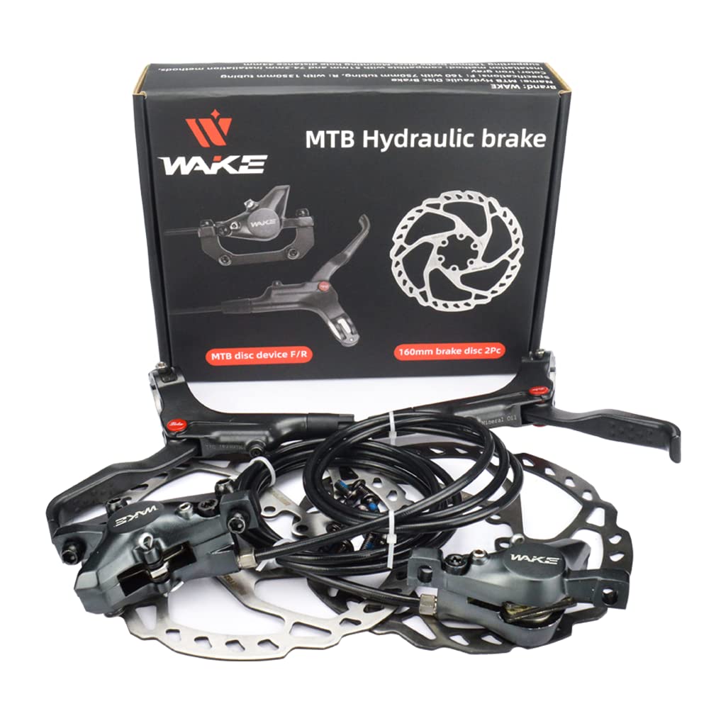 Hydrauliczne hamulce tarczowe MTB Hamulce przednie tylne zacisk hamulcowy 160 mm wirnik hamulec hydrauliczny zestaw hamulcowy tarczowy zestaw z kablem do roweru górskiego szosowego jazda konna rower
