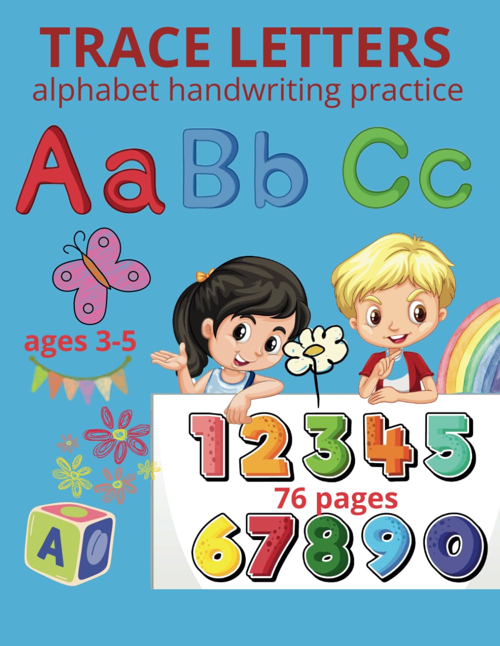 Alphabet handwriting practice: trace letters workbook