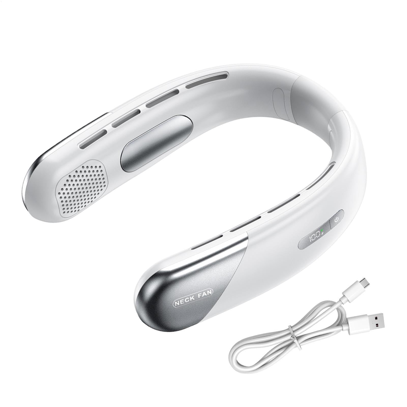 5 Speeds Neck Fans Rechargeable, 360° Surround Cooling Chill Tube For Neck