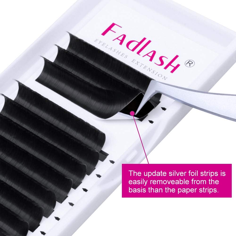 FADLASH Self-Fanning Eyelashes, Volume Eyelashes, 0.05mm Single Length, 1 Tray, Black, 0.05-D, 10mm - Image 4