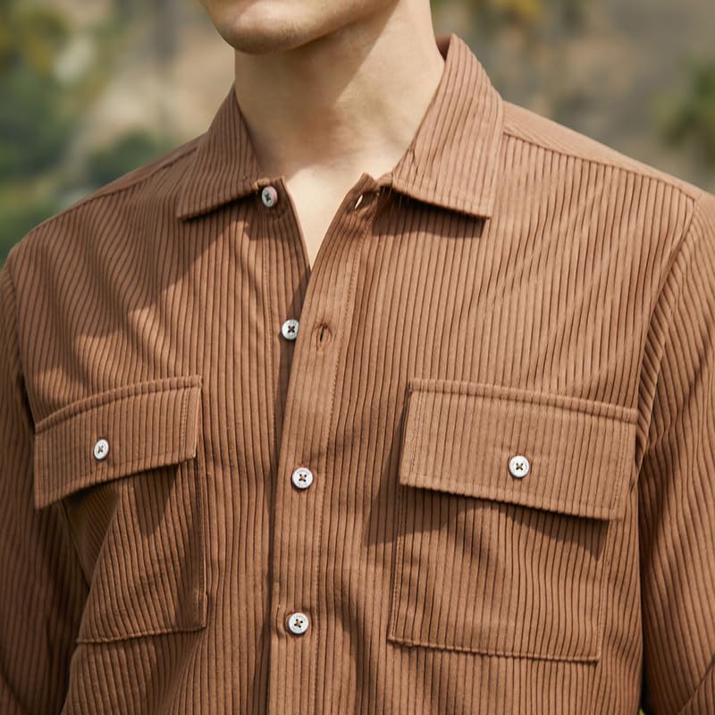 Image of CAHOOT Men's Shirt for Casual Wear | Spread Collar | Long Cuffed Sleeves | Button Closure | Shirt Crafted with Comfort Fit for Everyday Wear