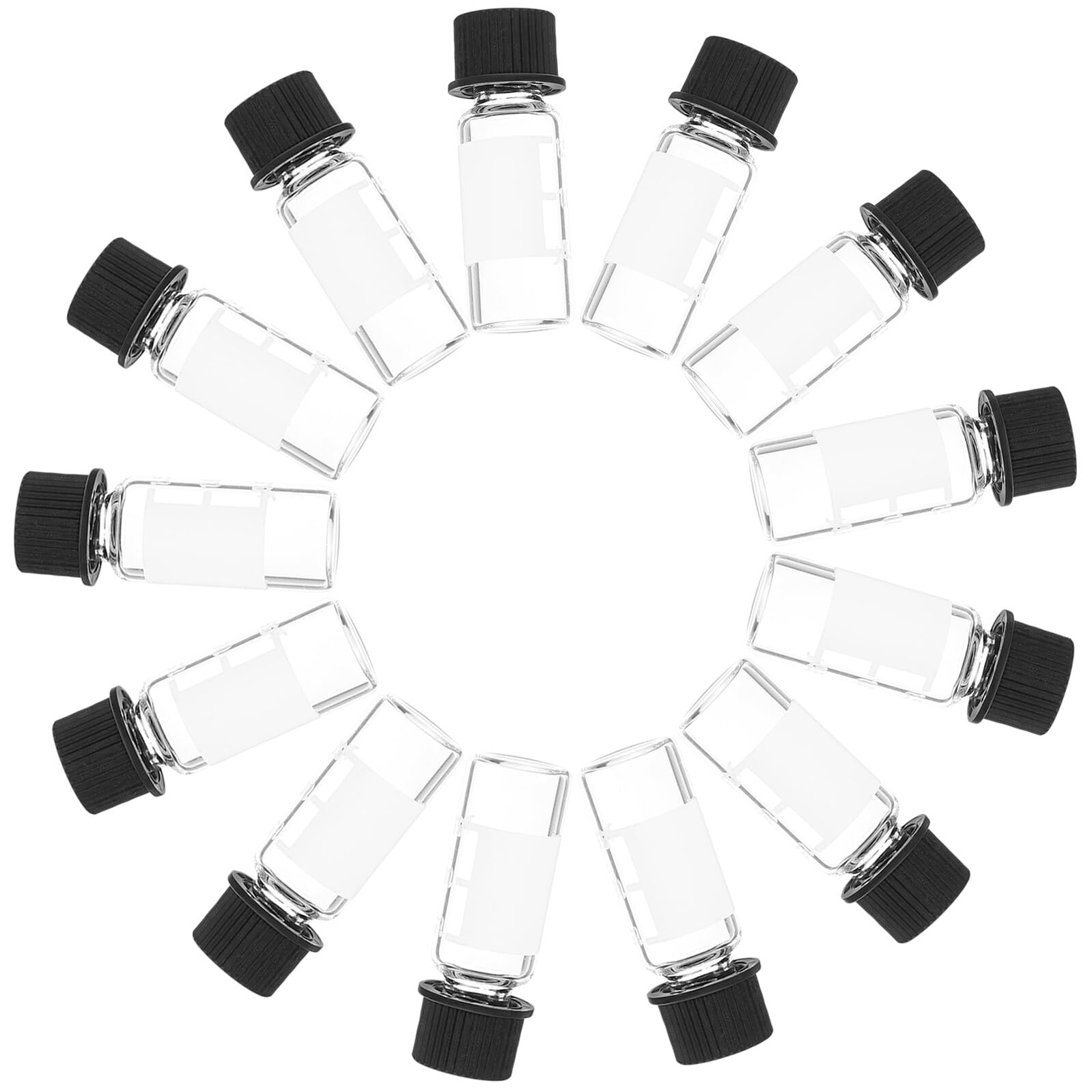 Baluue 100 de Muestreo de 2 Ml Boca Roscada, Material Sintético y Buen Sellado, Ideales para Aceites Esenciales y Polvos en Laboratorio