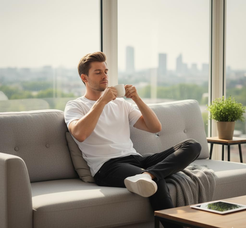 Men’s 100% Cotton T-Shirt Ultra-Soft Combed Ring-Spun Fabric,Breathable,Regular Fit for Daily Wear,Travel & Gym - Image 4