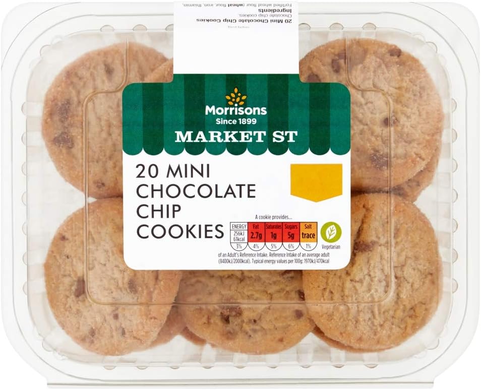 Morrisons Mini Chocolate Chip Cookies, Pack of 20 Amazon.co.uk Grocery