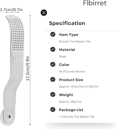Miniatura 2 de Archivo de acero para reparación de neumáticos de bicicleta, herramienta de doble propósito para automóviles, motocicletas y bicicletas, portátil y
