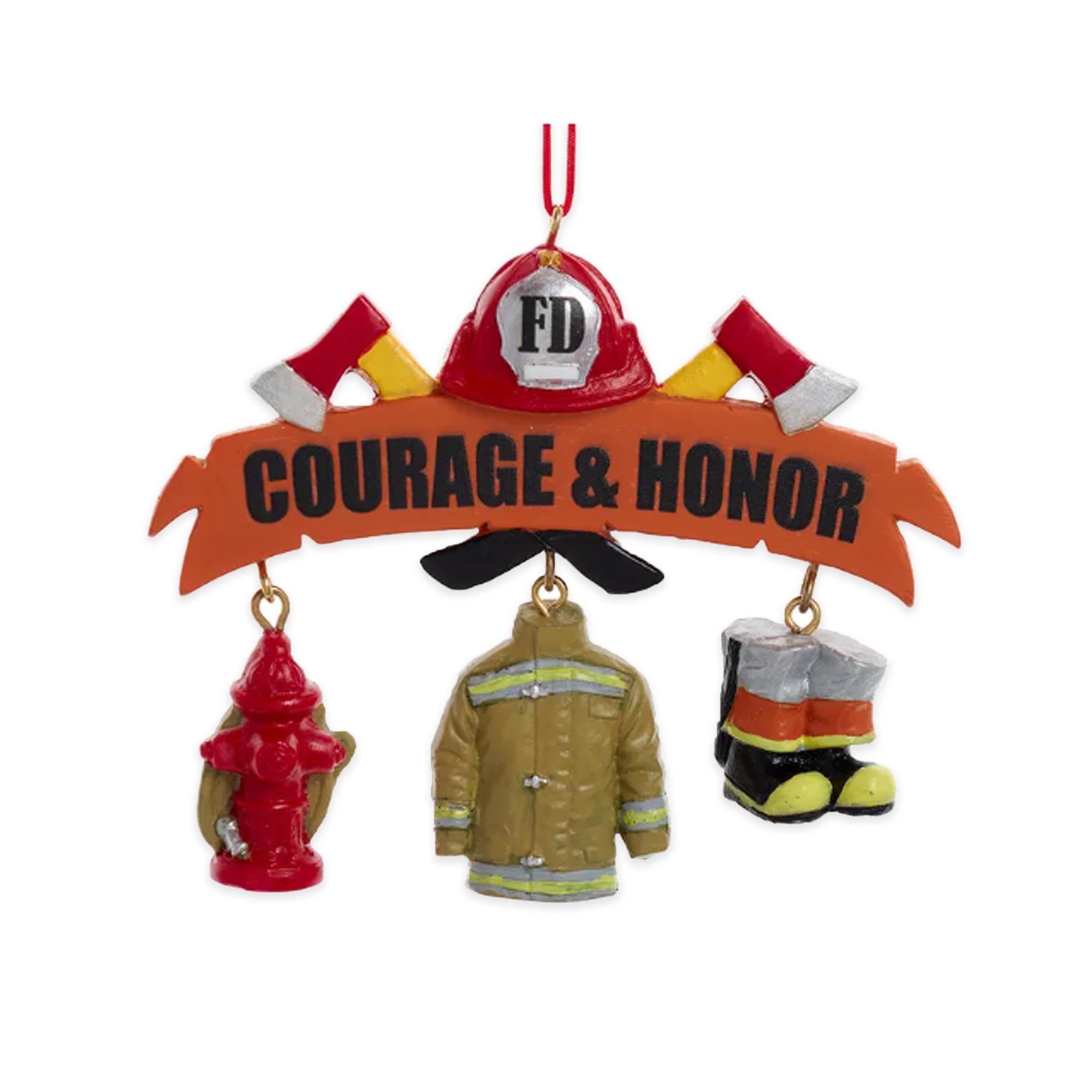 Kurt Adler Firefighter's Boot Christmas Ornament
