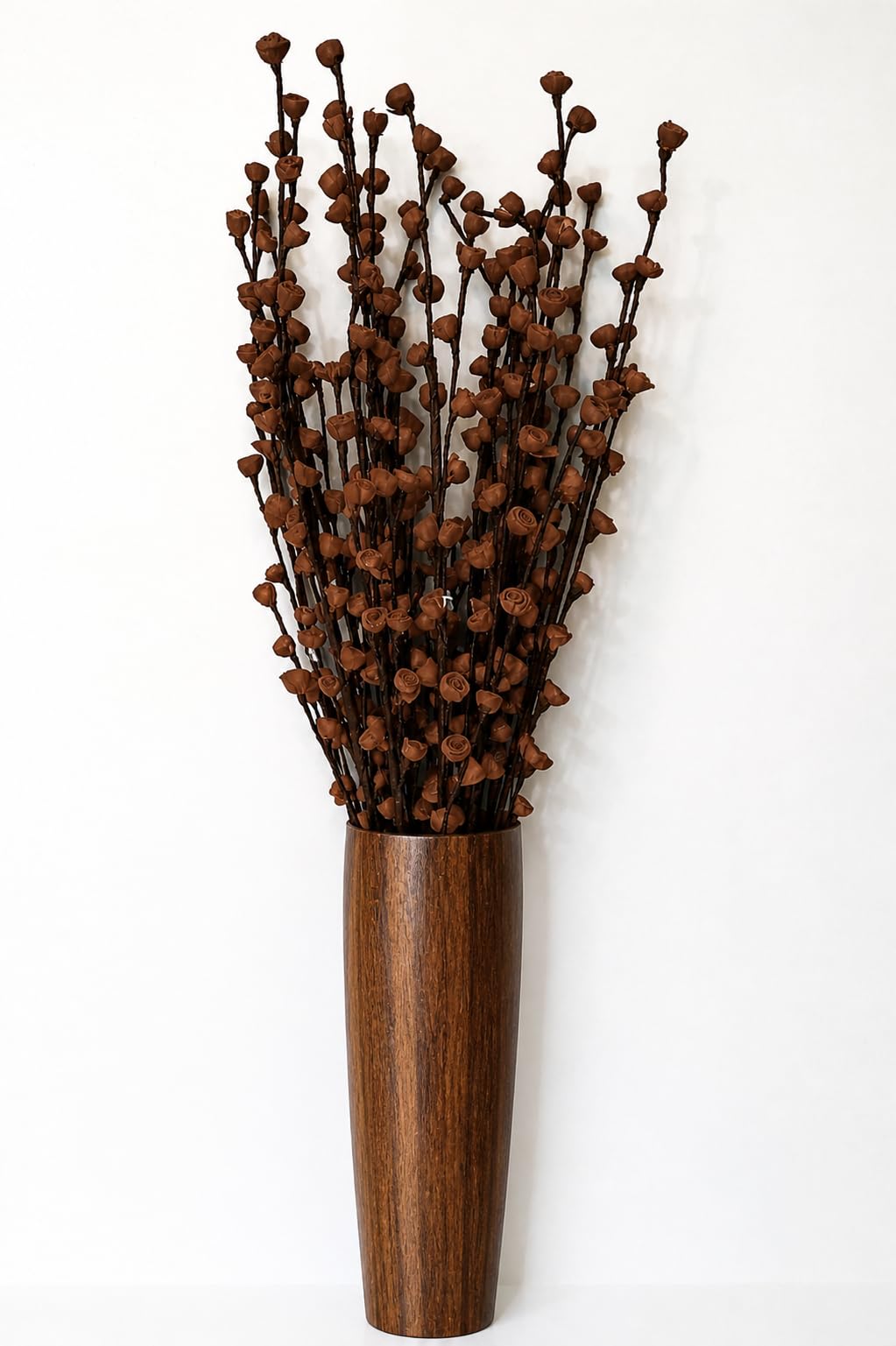 Artificial Pink & White Sola Wood Flowers Bunch for Home Decor & Gifting (Without Vase/Pot) (5, Brown)-image-21