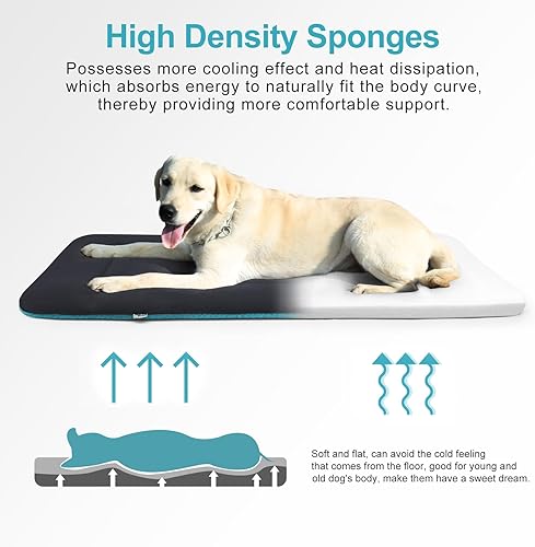 Miniatura 4 de Magic Dog Cama de felpa para perros grandes, tapete suave para cama para perros, lavable de 42 pulgadas, con parte inferior antideslizante, color