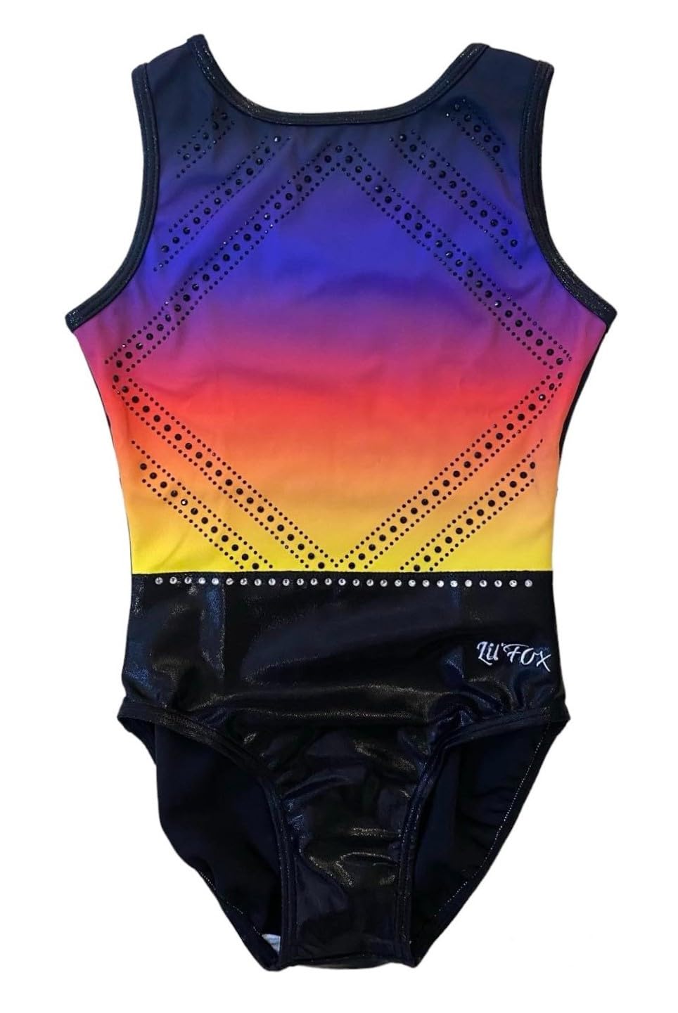 LIL'FOX Gymnastics Leotards for Girls - FAVORITES - Kids Dance, Tumbling, Acrobatics, Gymnastics Equipment Sunset Ombre Girls 14 - ASM