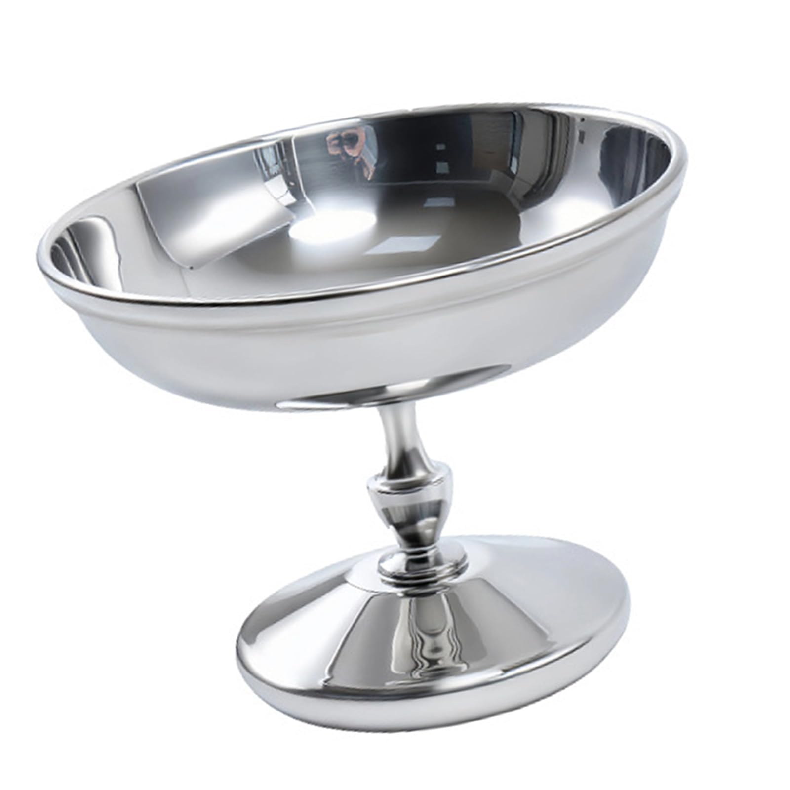 jiingekk Multipurpose 304 Stainless Steel Dessert Bowl with Footed Design Puddings Pastries, Great Restaurants Use High Foot Cup