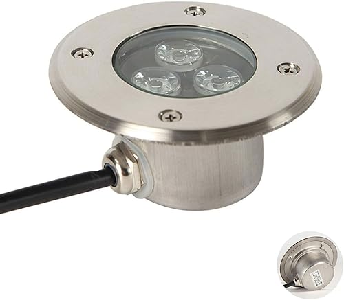 Luces LED de paisaje  Lámpara enterrada RGB para exteriores, IP68 impermeable, de acero inoxidable, luz empotrada al aire libre, para acera al aire