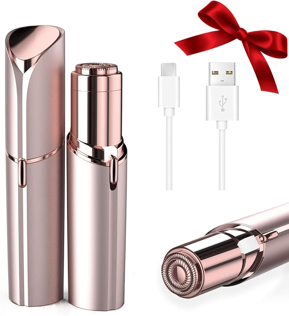 Facial Hair Removal for Women, Face Shavers for Women, Portable Lady Face Electric Razor for Lip, Peach Fuzz, Chin with USB Rechargeable