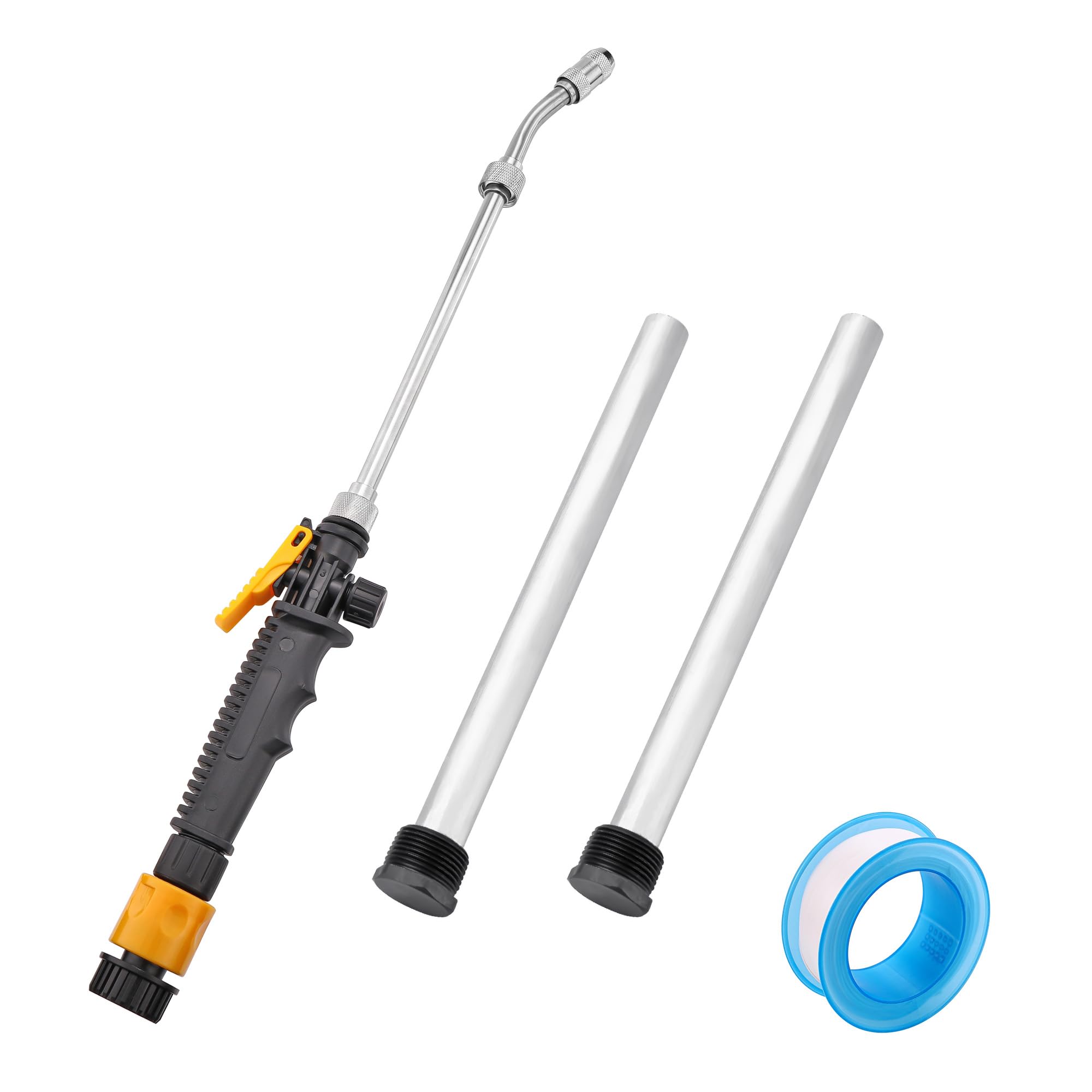 Lpraer 4 Pack RV Water Heater Anode Rod &amp; RV Water Heater Flush Wand Tool Set Kit 9.25"L x 3/4" NPT Thread Magnesium Rod Camper Hot Water Tank Cleaning Rinser w/ 2 Anode Rod and Seal Tape