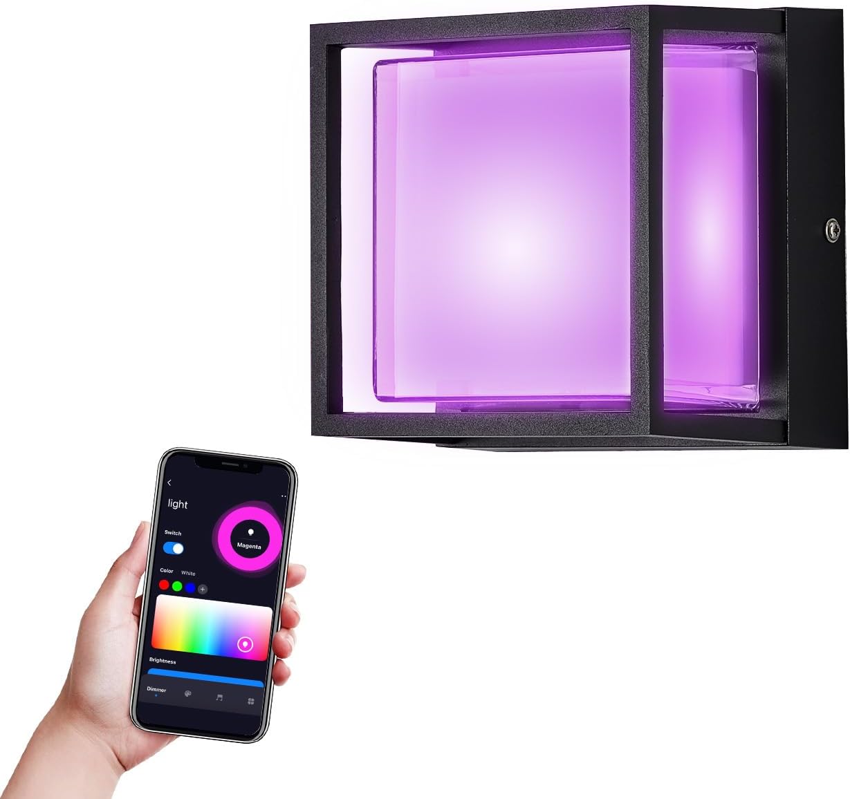 LANFU LED Smart Wall Sconce Light RGB Outside Light for House Patio,IP64 Waterproof Outdoor Wall Lights for House Patio Yards,Exterior Lights APP Control LANFU LED Smart Wall Sconce Light RGB Outside Light for House Patio,IP64 Waterproof Outdoor Wall Lights for House Patio Yards,Exterior Lights APP Control