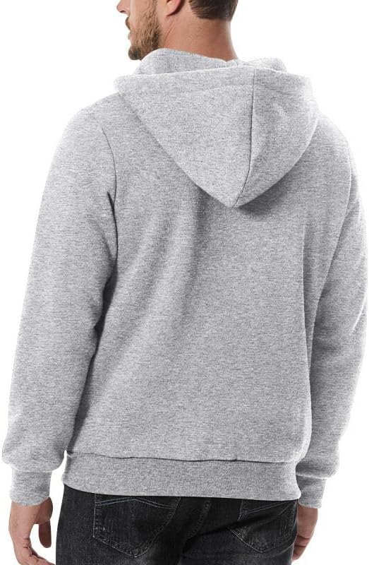HOTYD Mens Solid Color Quarter Zip Pullover Hoodies Drawstring Mock Neck Long Sleeve Hooded Sweatshirt Fall Casual Hoodie