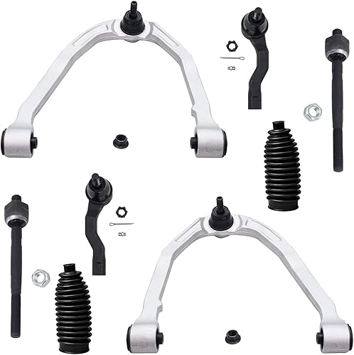 Miniatura 154 de Detroit Axle - Kit de brazos de control de extremo delantero RWD para Dodge Ram 03-06 2500 3500, 2 brazos de control superior con rótula 2 varillas