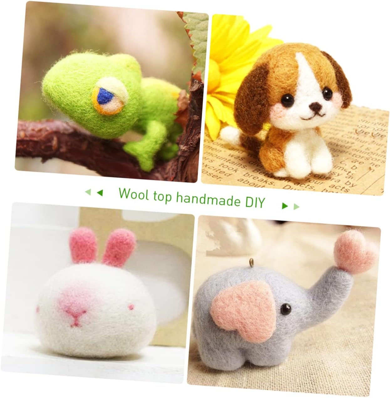 Veemoon 1set Colors Wool for Needle Felting Random Craft Materials for Handicrafts Jewelry Wall Hangings