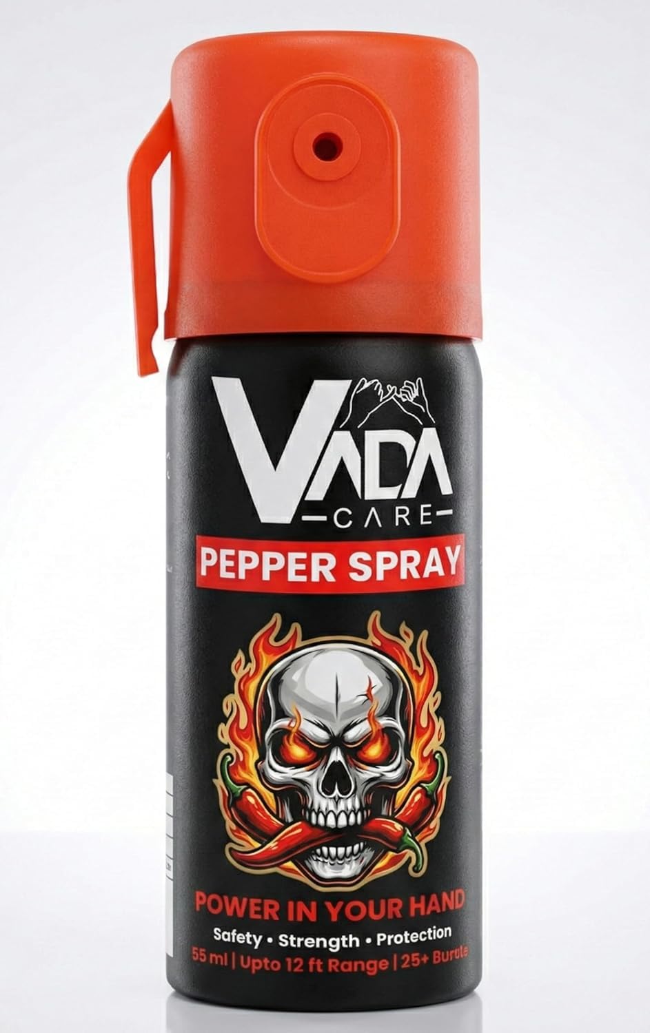Pepper Spray for Women 55ml | Fast One-Hand Use Self Defence Spray | Up to 12 Ft Long-Range Protection | Compact Pocket-Size Pepper Spray for Women Safety & Emergency Defence (Black)-image-38