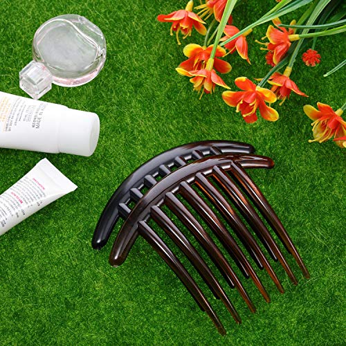 20 Pieces 7 Tooth French Twist Comb Plastic Hair Clip Hair Side Combs Hair Accessory For Women Girls (Black And Brown) #TOP4