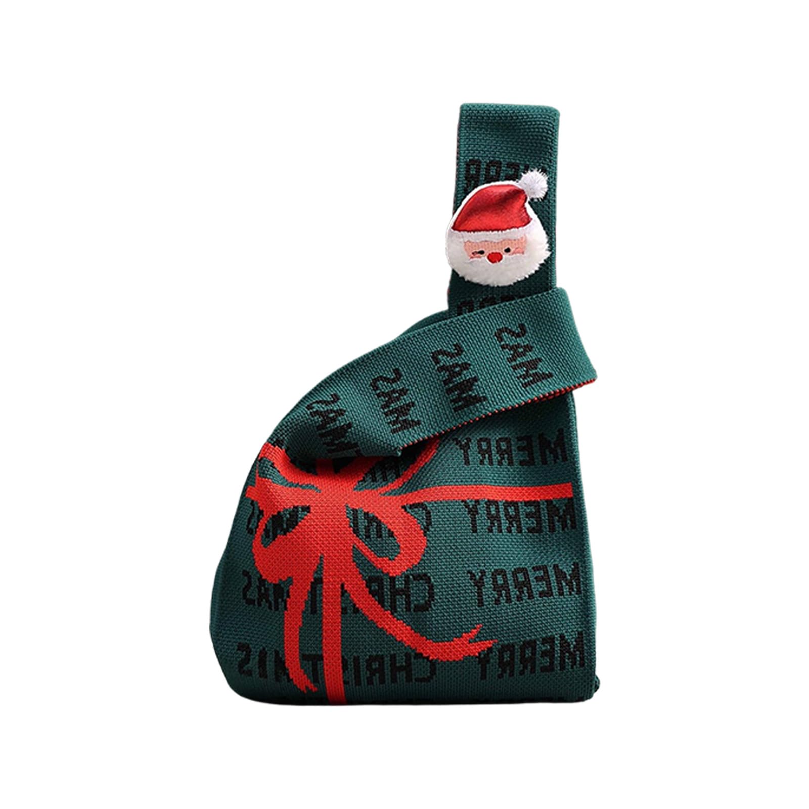 Jazuaiao Christmas Stocking Fabric Gift Bag with Reinforced Handle for Candy Treats Exchange School Community Event Large Capacity Holiday Candy Bag