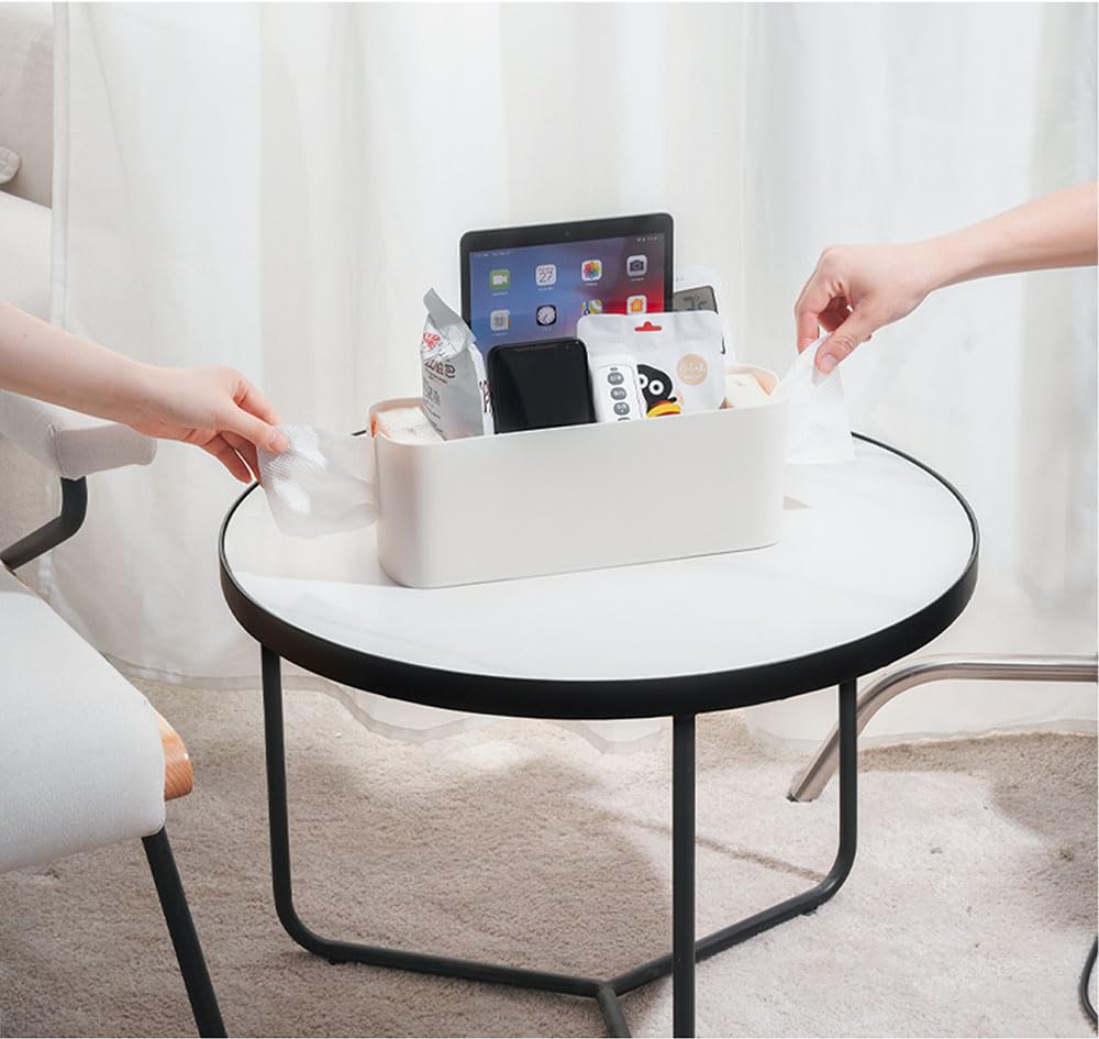 2 cesti da appendere con 2 ganci rimovibili, robusti comodini caddy, dormitorio, per famiglia, ufficio, bianco