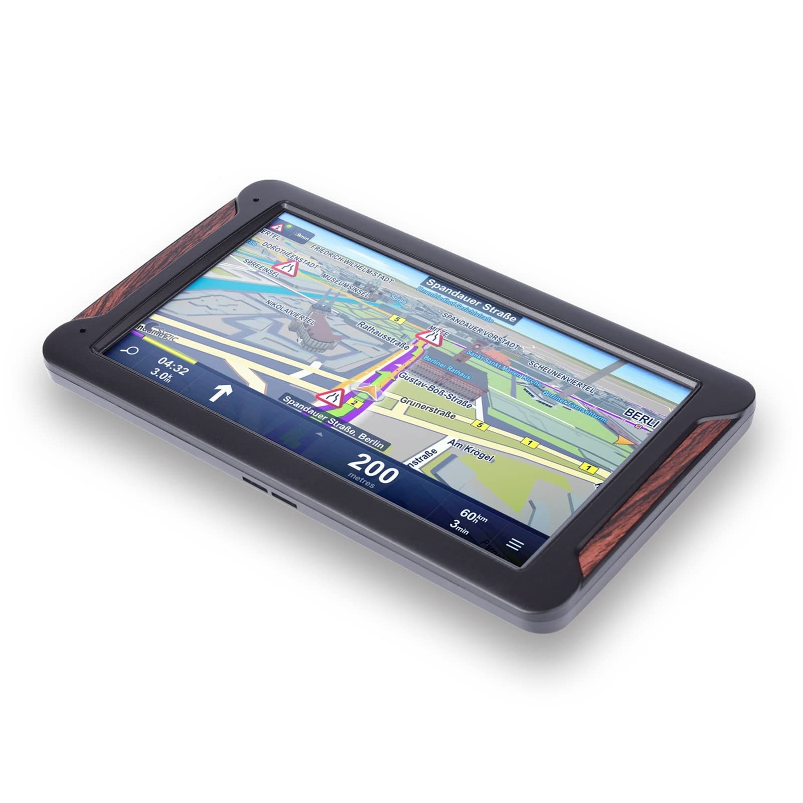 HD. Auto GPS Navigazione 8G + RAM128-256MB + + Schermo resistivo + Bluetooth -Av-in. + ultima mappa Europa + navigatori GPS Truck GPS Per Auto, Camion, Camper (Size : ResistiveNo BT)