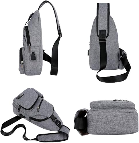 Miniatura 5 de Peicees Sling Bag for Men Women Shoulder Bag Daypack with Bottle Holder