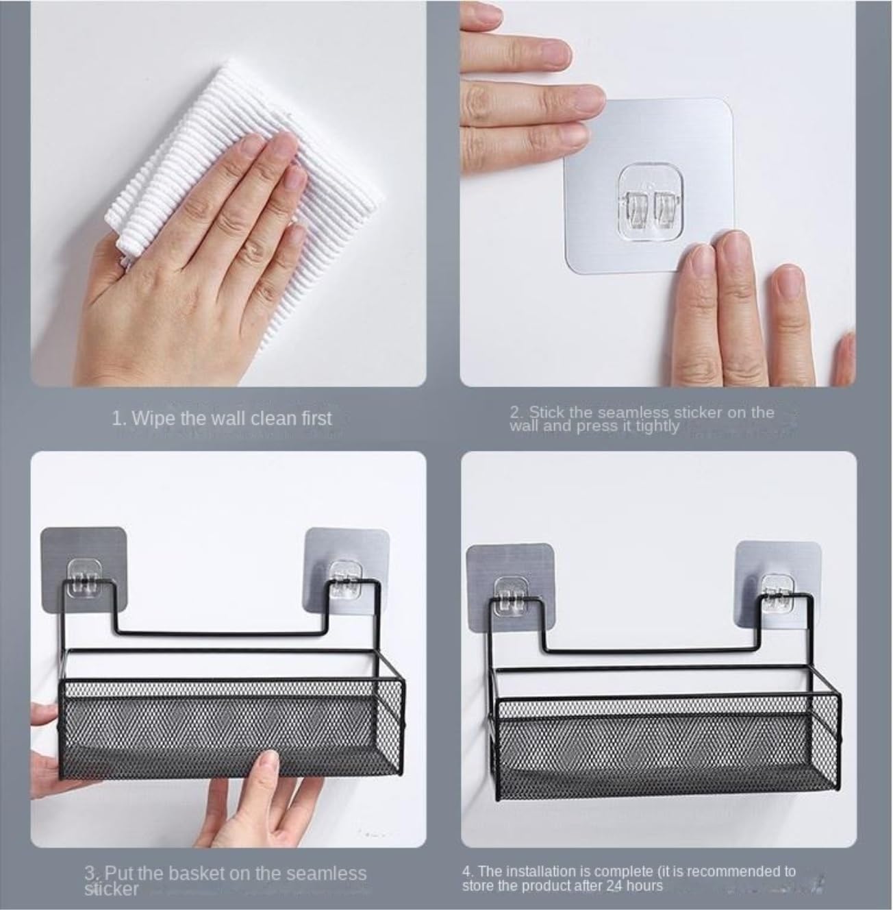 Mensola Bagno Scaffale Doccia Portaoggetti da Doccia Organizzatori per Bagno Mensola per Senza Foratura Cestini per sopra La Vasca(26 * 13 * 14cm)