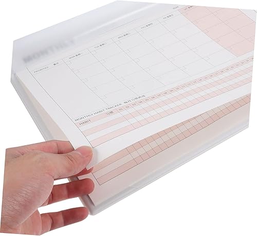 Miniatura 2 de NOLITOY Bloc de notas de planificación de programación de 4 piezas, calendario de programación, bloc de notas de grabación, planificador de hábitos,