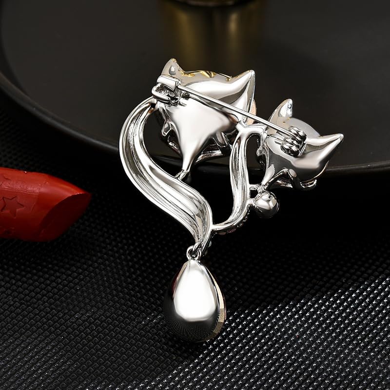 Image of Animal Brooch for Women Girls 18k Gold Plated Animal Brooch Pin Rhinestone Animal Brooch Lapel Pin Jewelry Thanksgiving Day Birthday Wedding Gifts for Mom Wife