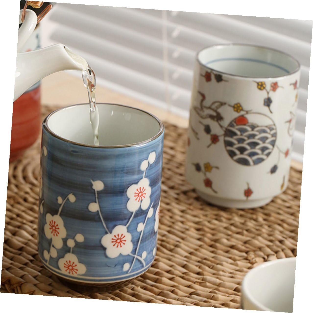 VANZACK Japanische Teetasse aus Keramik 2 Stück, Trinkbecher für Zuhause