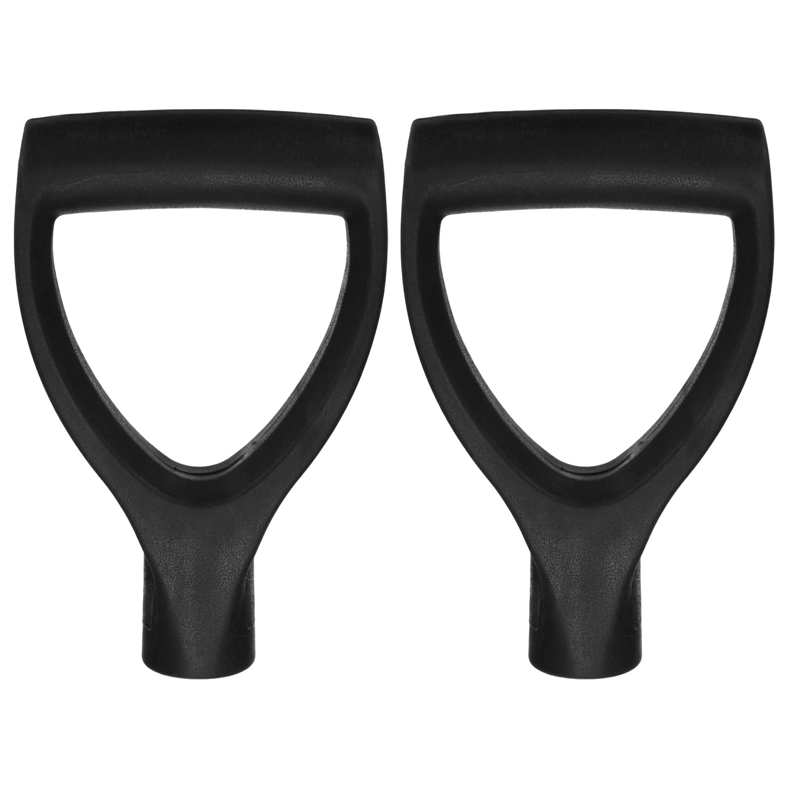M METERXITY 2-Pack Shovel D Grip Handle, 28mm/1.1 Inch Inside Diameter Plastic D Shaped Grip Shovel Handle Replacement for Digging Raking Tools [Black]