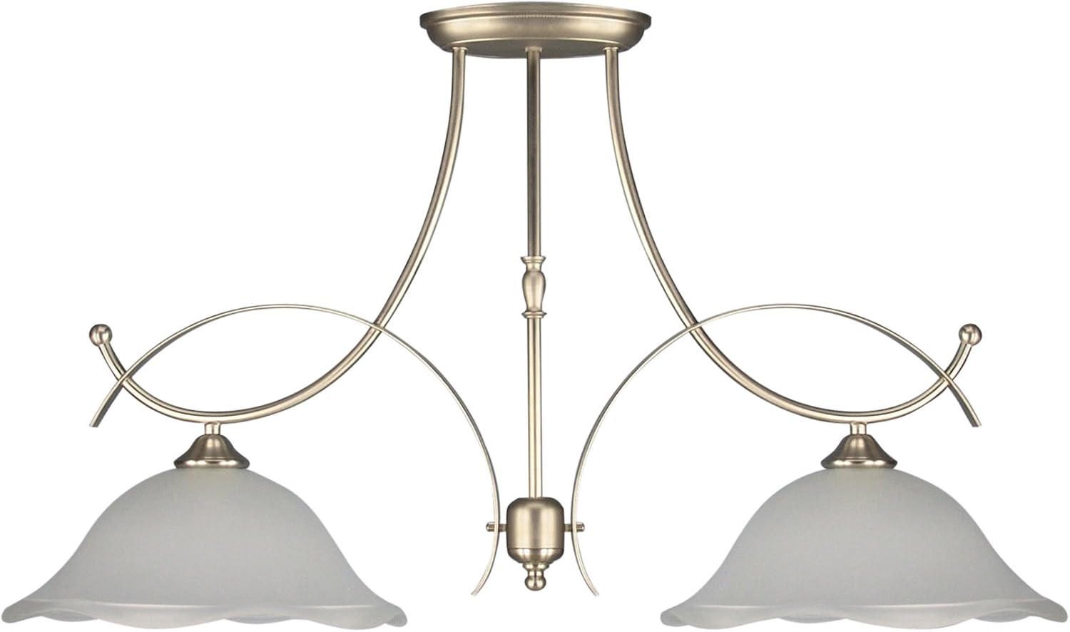 CANARM LTD IPL263A02BPT Artisan 2 Light Pendant Frost Glass 100W Type A Brushed Pewter Finish