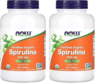 QCYDOBRASIL Spirulina Orgânica 500mg 500 Tablets 2 unidades Produto Importado