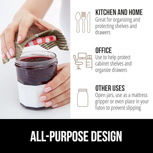 Miniatura 5 de Gorilla Grip Revestimiento original para cajones y estantes, no adhesivo, duradero y fuerte, con revestimiento de agarre para cajones de cocina,