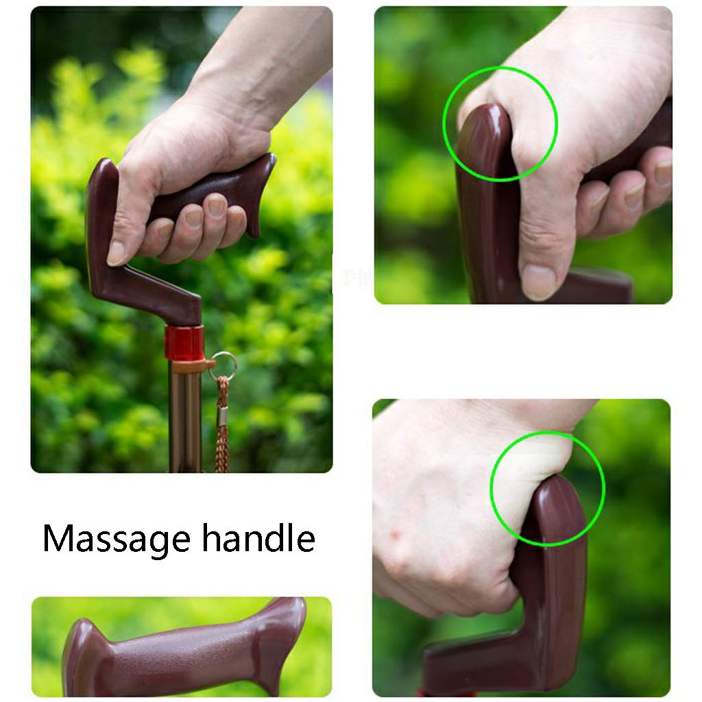 Bastón de aleación de aluminio plegable antideslizante, taburete de tres patas, muleta portátil con taburete, bastón antideslizante para ancianos, andador para ancianos, paseo a pie
