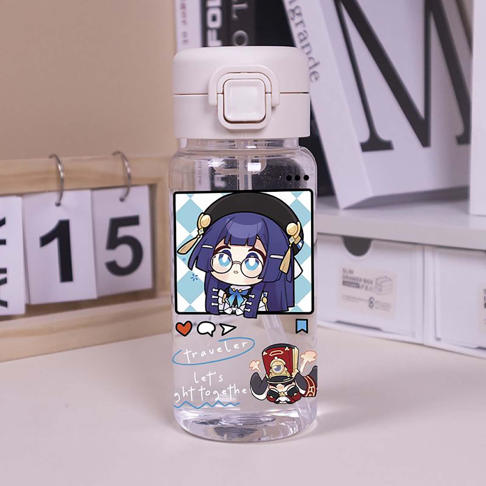 Honkai Star Rail Kafka Bailu Plastic Water Bottle 16 Oz Cups Birthday Gifts For Anime Loves Pelageya