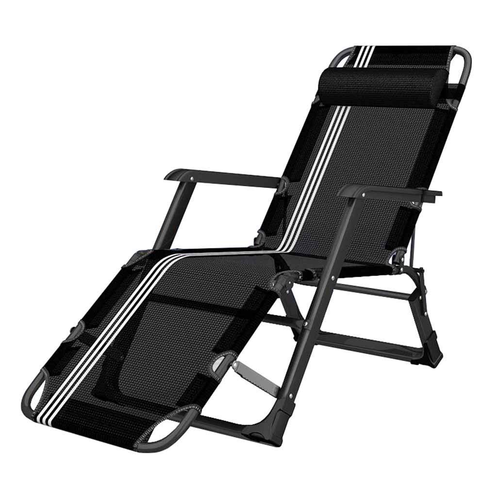 Pkfinrd Chair Folding armchair Deck chair Deck chair Garden Sun loungers on the terrace Lunch break Tanning bed office Textilene