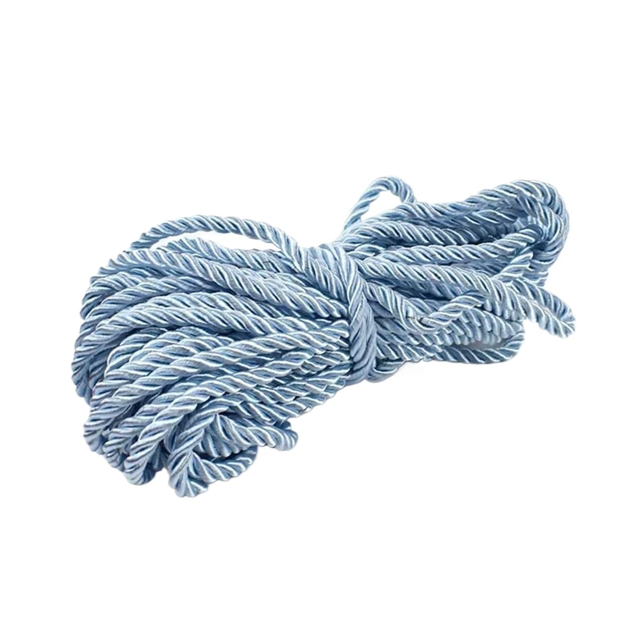 Twisted Cotton Cord 10/20M 5mm 3 Shares Twisted Cotton Nylon Cords Colorful DIY Craft Braided Decoration Rope Drawstring