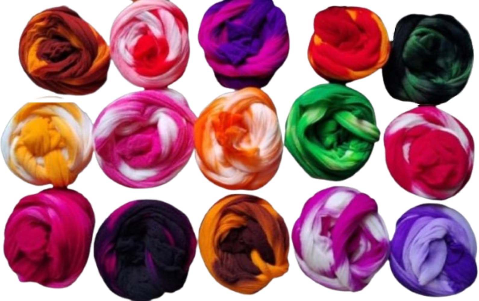 Nylon Stocking for Flower Making Accessory Handmade DIY Crafts Random Mixed Colors 1 Yard Pack of 15 pcs. (Shaded)