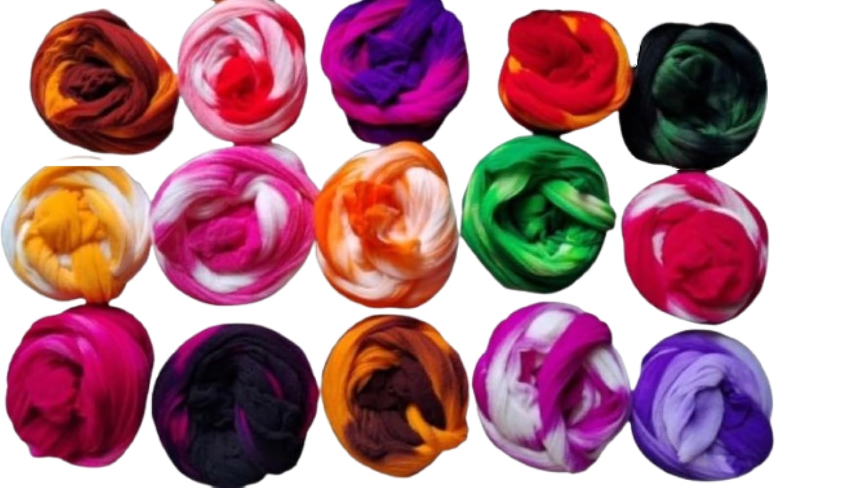 Nylon Stocking for Flower Making Accessory Handmade DIY Crafts Random Mixed Colors 1 Yard Pack of 15 pcs. (Shaded)