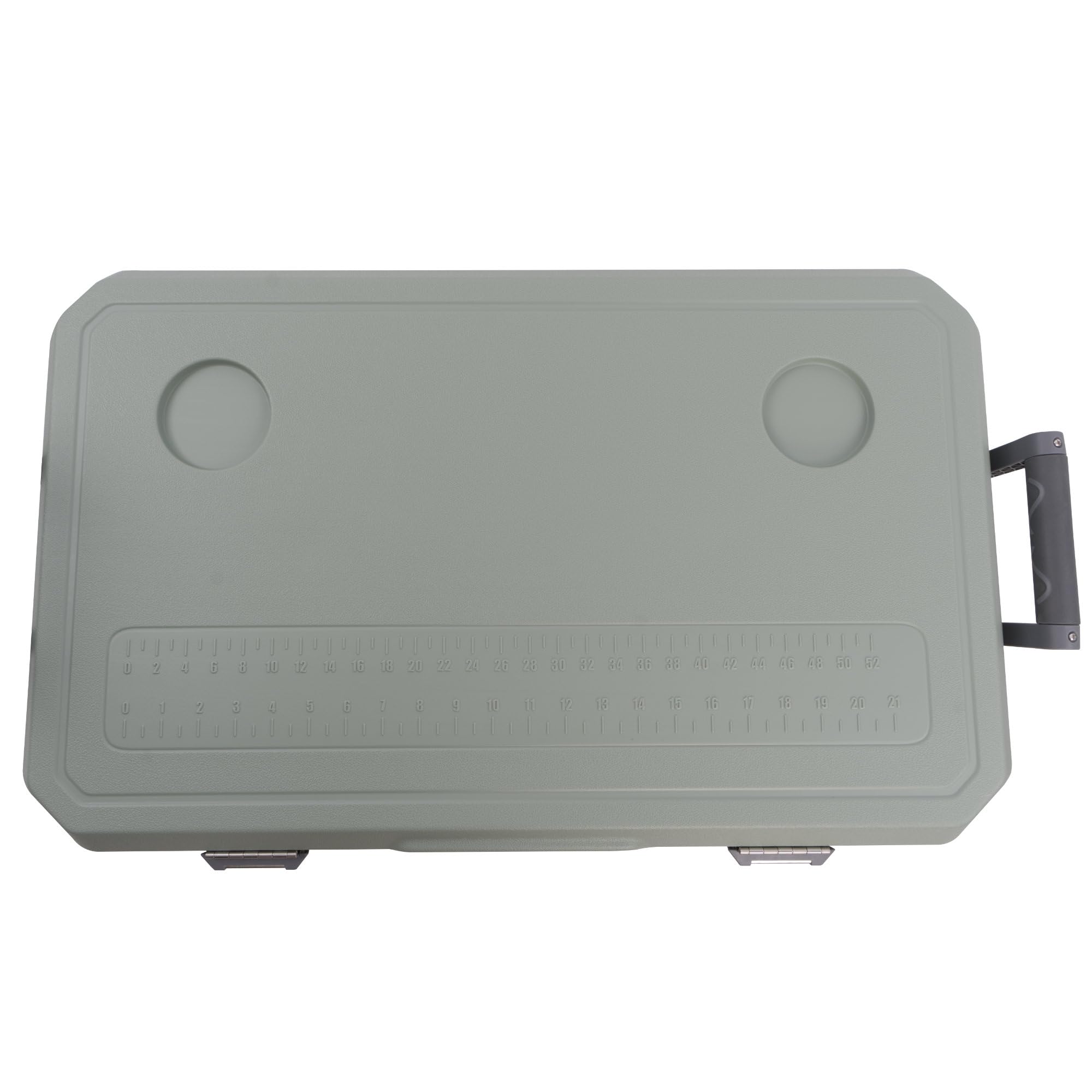 CampFeuer Lodówka LightGreen 70 litrów z kółkami, izolowana lodówka turystyczna z uchwytami, przenośne pudełko chłodzące, mini lodówka, pudełko termiczne, pudełko na przekąski, chłodziarka do lodu, do