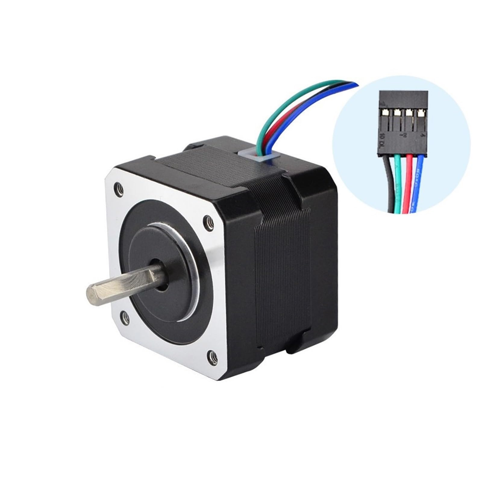 Motor paso a paso Nema 17 de 34 mm, 26 Ncm (36,8 oz.in), 0,4 A, 12 V, 42 BYGH, 4 conductores(5PCS)